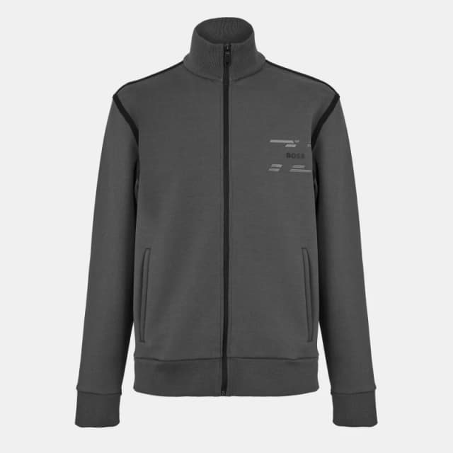 Boss Mens Skaz Tape Sweatshirt with Tape Trims Dark Grey male S