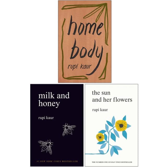 Rupi Kaur 3 Books Collection Set (Home Body, Milk and Honey, The The Sun and Her Flowers) Rupi Kaur Books