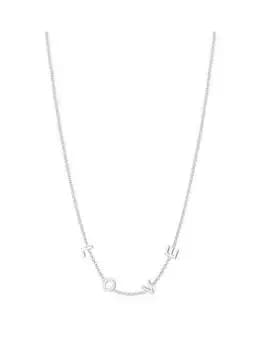 Simply Silver Sterling Silver 925 Love Initial Necklace