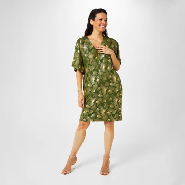 Biba Biba Zip Front Jersey Dress - Green Green 8