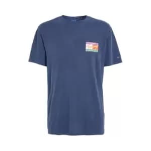 Tommy Jeans Tjm Clsc Signature Pop Flag Tee - Blue