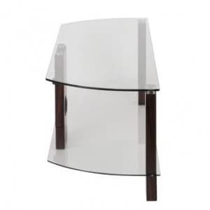 TTAP L630 12002WC Vision 1200mm TV Stand in Walnut with Clear Glass