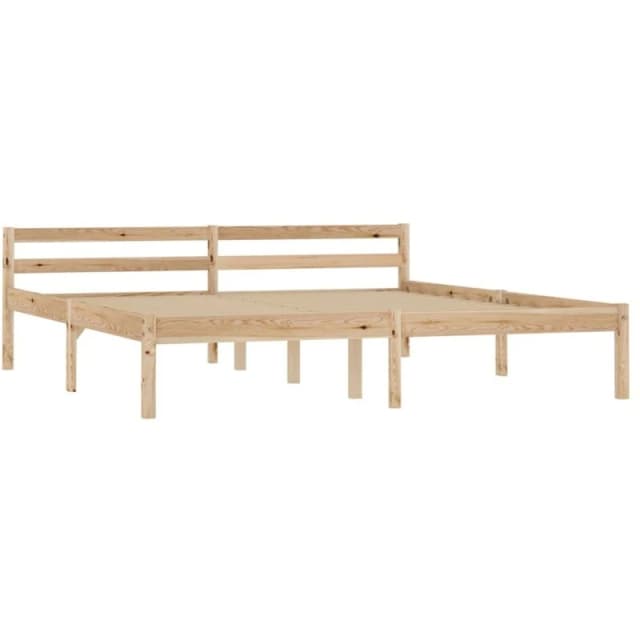 vidaXL Solid Pine Wood Bed Frame 160x200cm Modern Single Bed Bedroom Furniture