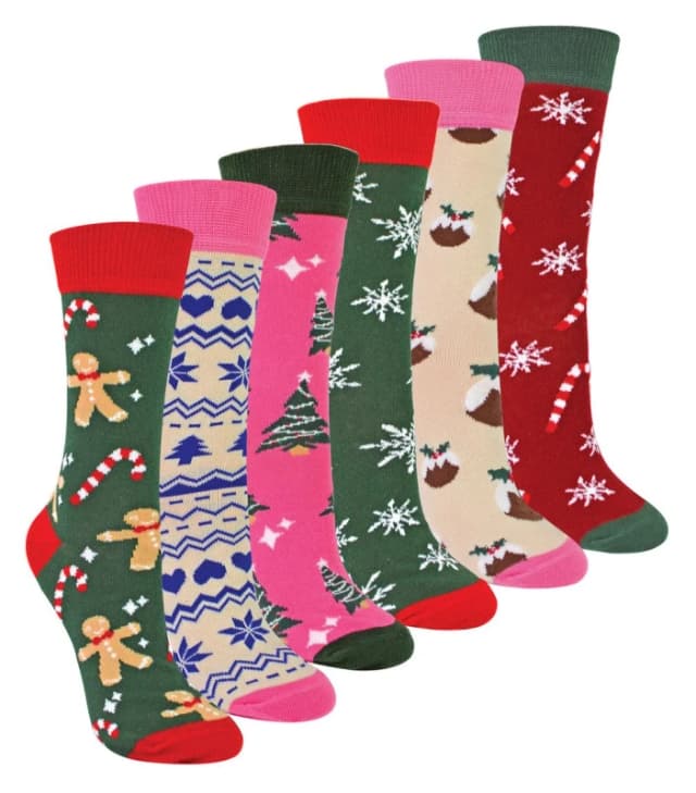 Sock Snob Sock Snob - Ladies Festive Christmas Socks - 4-8 UK / 6 Pack