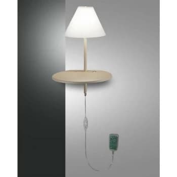 Fabas Luce Lighting - Fabas Luce Goodnight Integrated LED Wall Light Dove Grey / Beige Glass