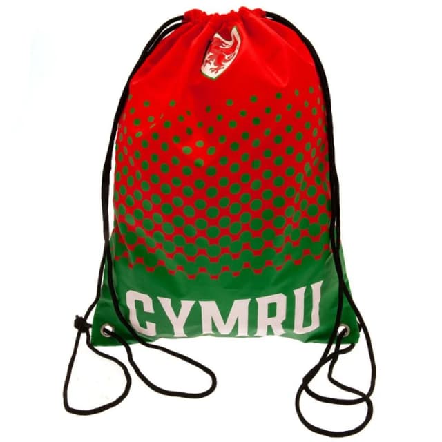 FA Wales Mens Cymru Crest Drawstring Bag in Red Red Male