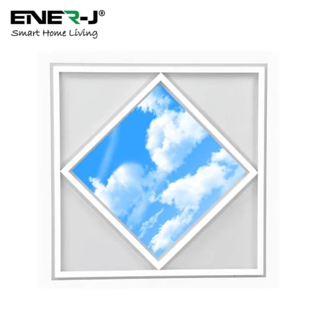 ENER-J Pack of 4 60x60cm Diamond Sky Cloud LED Light 70W Cool White Pack Size: 60x60cm White Unisex 60x60 cm