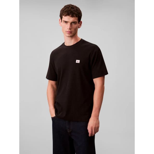 Calvin Klein Jeans Mens Regular Fit Waffle T-Shirt Black male S