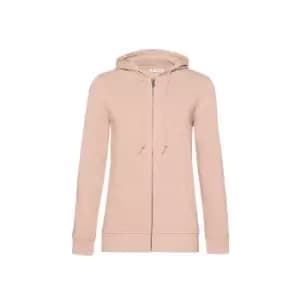 B&C Womens/Ladies Organic Hoodie (L) (Soft Rose)