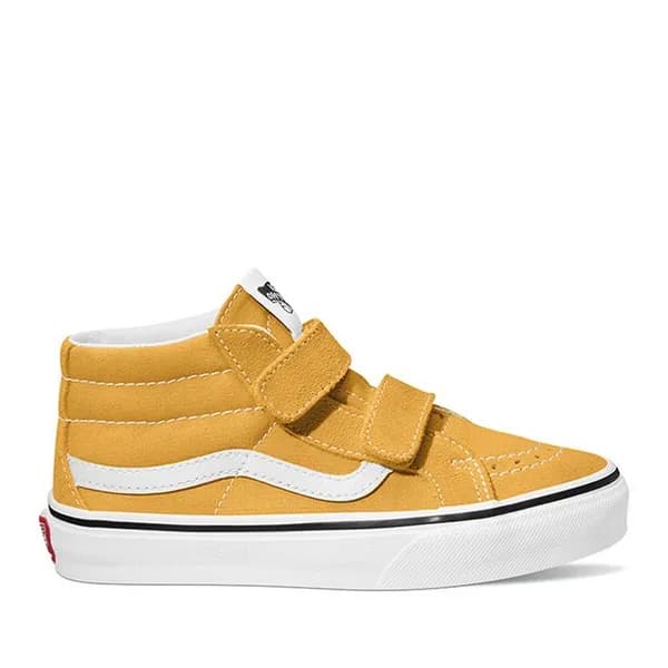 Kids Sk8-Mid High Top Trainers in Leather with Touch 'n' Close Fastening