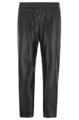 Hugo Boss Casual Faux Leather Jogging Pants Black Size 10 Women