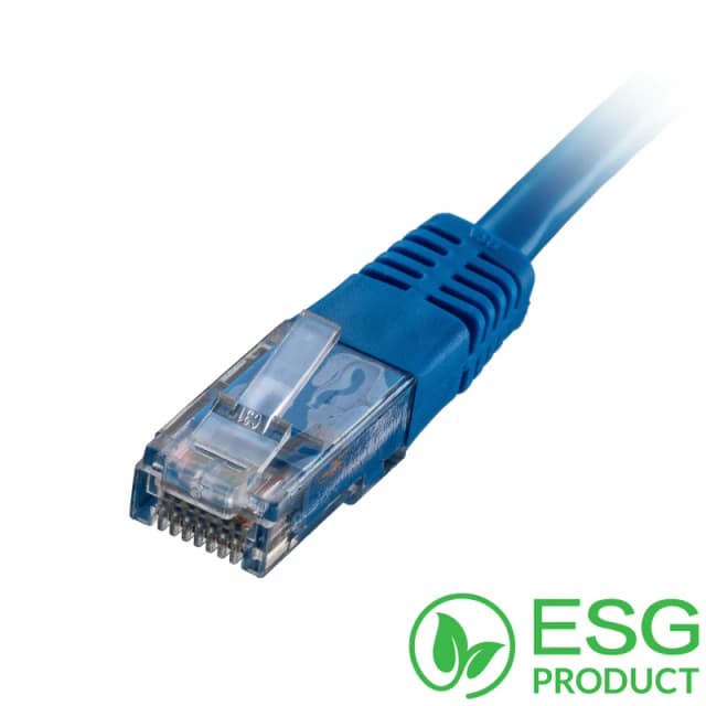 Cablenet Cablenet 0.3m Cat5e RJ45 Blue U/UTP PVC 24AWG Flush Moulded Booted Patch Lead (PK 100) 67-4003B