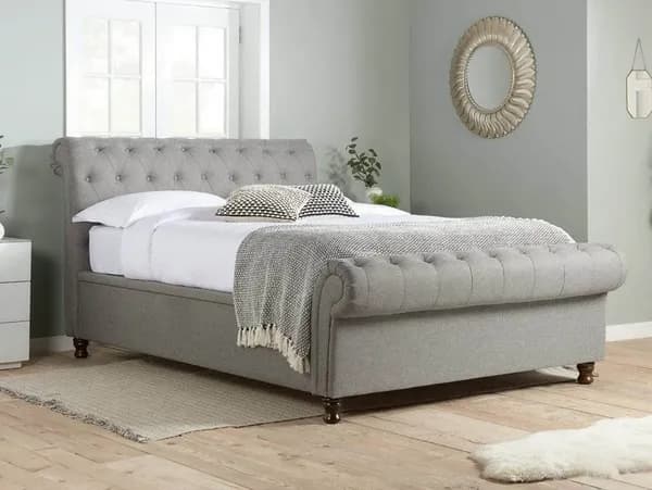 Birlea Castello 4ft6 Double Grey Fabric Bed Frame
