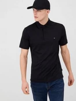 Calvin Klein Jeans Soft Interlock Polo Shirt - Black Size M Men