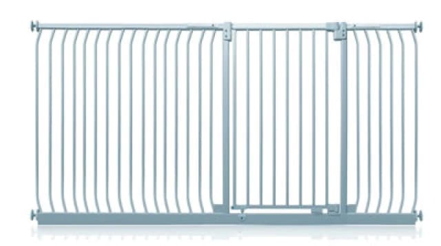 Safetots Extra Tall Elite Safety Gate, 216Cm - 225Cm, Matt Grey, Extra Tall 96.8Cm In Height, Pressure Fit Stair Gate