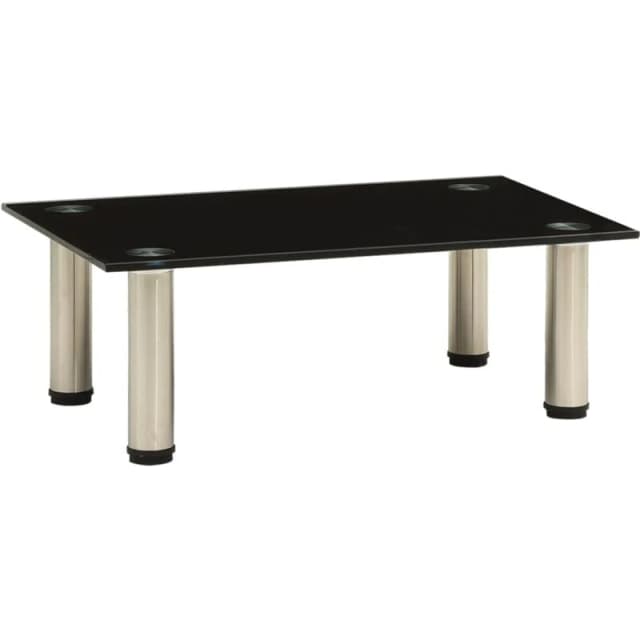 VIDAXL TV Stand Black 40x35x17cm Tempered Glass Vidaxl 8720286056851