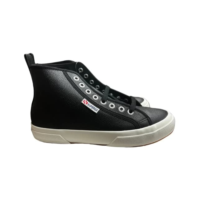 Superga Womens Trainers Superga 2750 Mid Tumbled Leather Noir Female 38