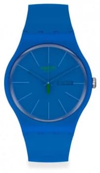 Swatch BELTEMPO Blue Plastic Strap Blue Dial SO29N700 Watch