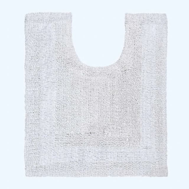 Homescapes Luxury Reversible Cotton Pedestal Mat - White