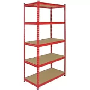 5 Monster Racking Z-Rax Warehouse Storage Garage Shelving Unit, - Red