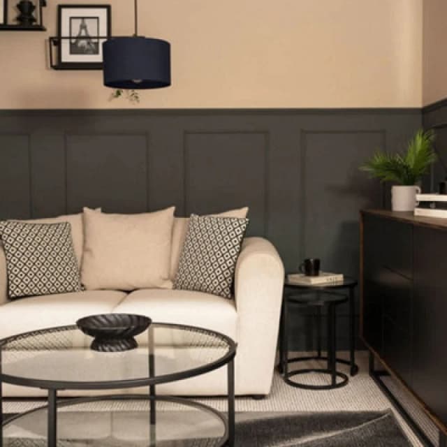 ValueLights ValueLights Reni Pair of Fabric Easy Fit Drum Ceiling Lamp Shade in Navy Size: Small Navy Small Unisex 5059406037153