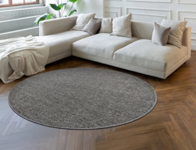 RugsX Carpet Casablanca Loom Circle Grey, Loop, Soft Indoor & Outdoor Circle 80 Cm