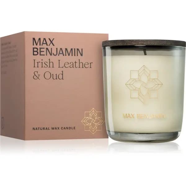Max Benjamin Irish Leather & Oud Scented Candle 210g