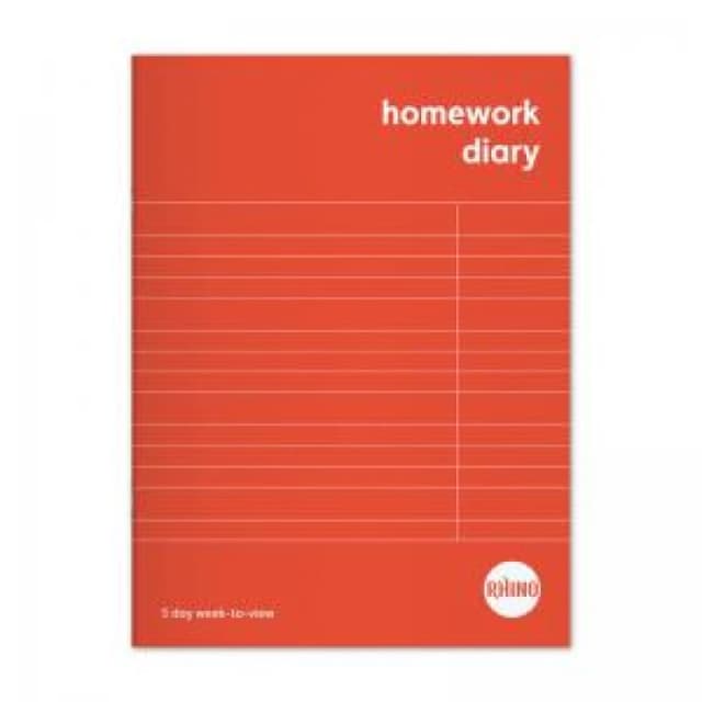 Rhino 8 x 6" Homework Diary 84 Page 5-Day Week (Pack 100) -...