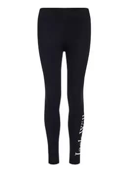 Jack Wills Girls Script Legging - Black, Size Age: 10-11 Years, Women