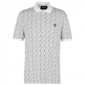 Lyle and Scott Print Polo Shirt - White Z678