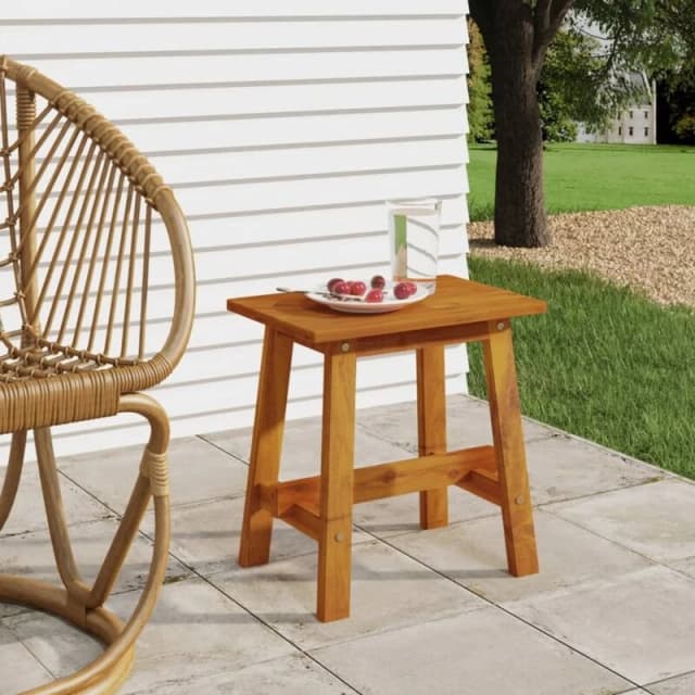 vidaXL Stool 45x29x45cm Rectangular Solid Wood Acacia, Brown 153330
