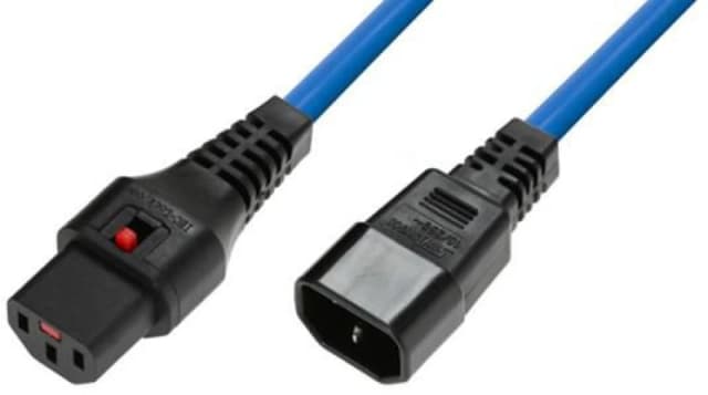 Microconnect MC-C13C14LOCK-0.5MB power cable Blue 0.5 m C13 coupler C1