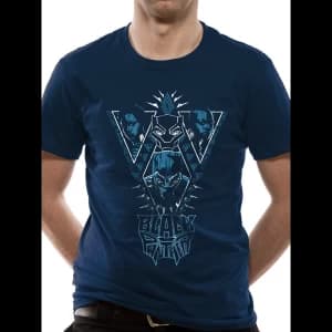 Black Panther Movie - Navy Cast Mens Large T-Shirt - Blue