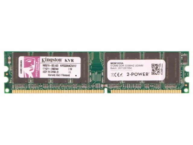 2-Power MEM1005A memory module 0.512GB 1 x 512GB DDR