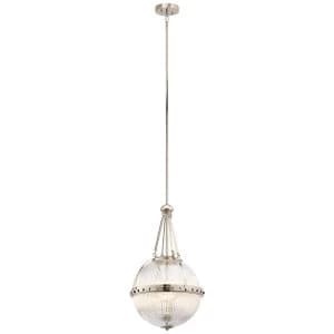 3 Light Globe Ceiling Pendant Polished Nickel, E14