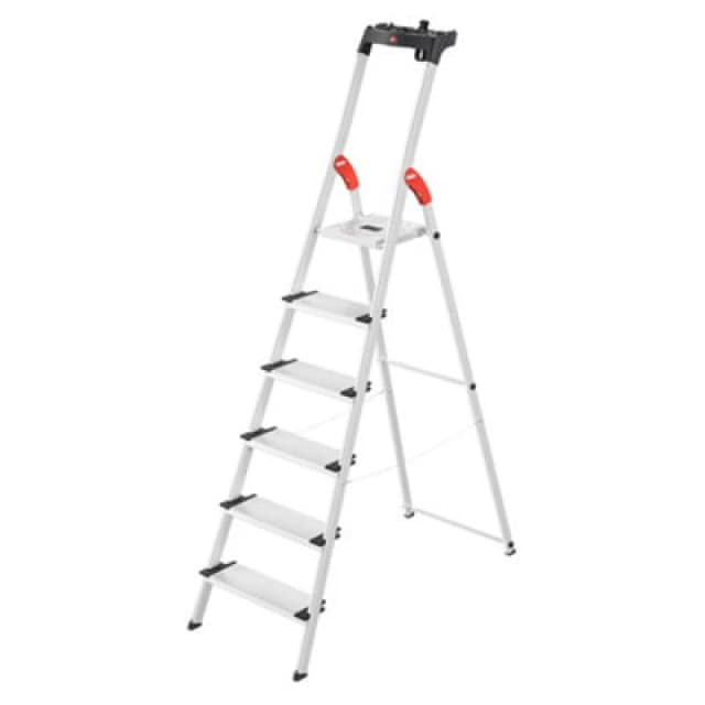 Hailo L80 Comfortline Step Ladder Deep Safety Step - 6 Tread