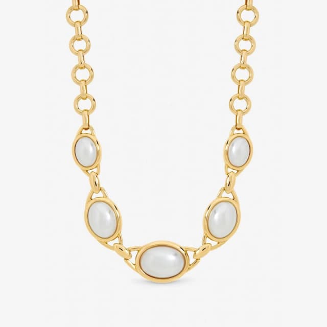 Mood Gold Plated and Pearl Statement Necklace Gold female One Size