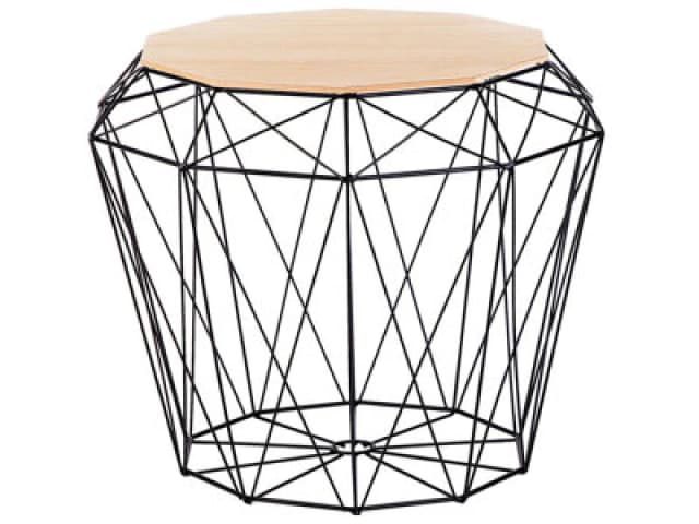 Beliani Side Table Elida Black