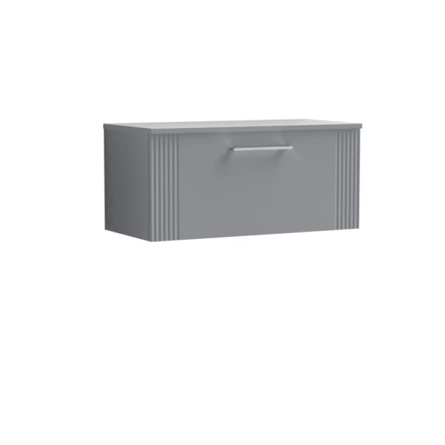 Balterley 1 Drawer Wall Hung Vanity Colour Match Worktop Grey 800mm Grey
