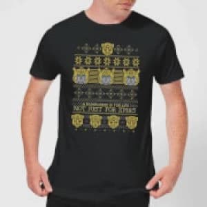 Bumblebee Classic Ugly Knit Mens Christmas T-Shirt - Black