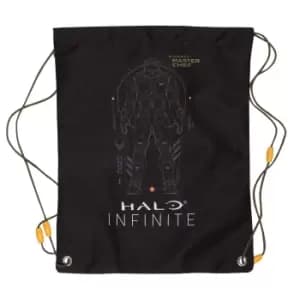 Halo Infinite Boys Master Chief Drawstring Bag (One Size) (Black/Yellow/White)
