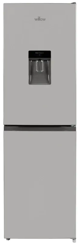 Willow Freestanding 254L Low Frost Fridge Freezer with Water Dispenser Silver