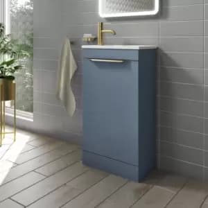 460mm Blue Freestanding Cloakroom Vanity Unit with Basin - Sion