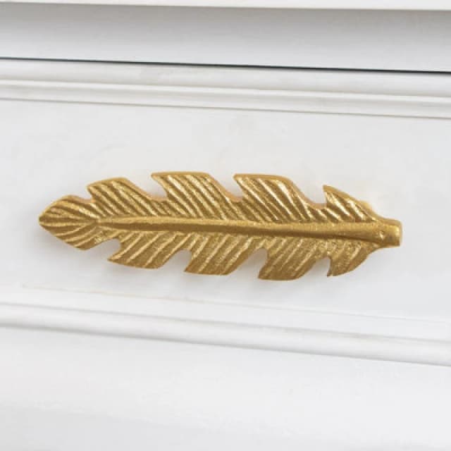 Melody Maison Gold Feather Drawer Knob Metallic Gold