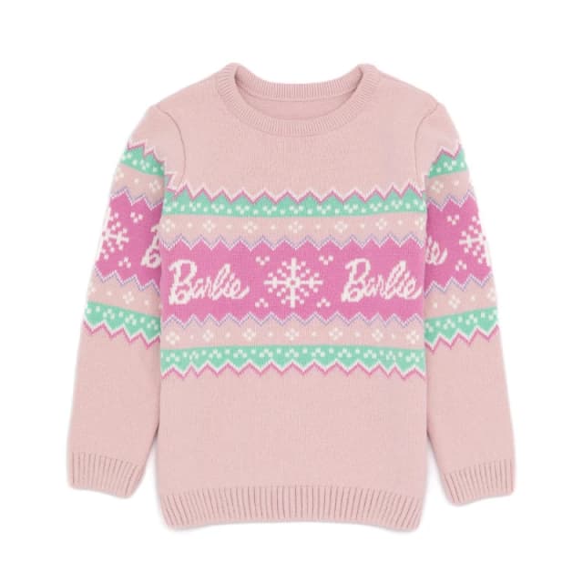Barbie Christmas Jumper Pink