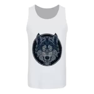 Unorthodox Collective Mens Graphic Wolf Vest Top (L) (White)
