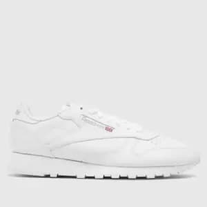 Reebok White & Grey Classic Leather Trainers
