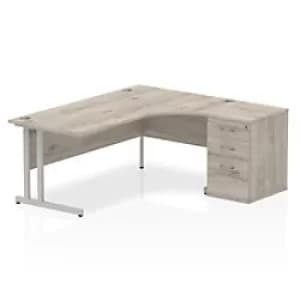 Dynamic Ergonomic Desk Impulse IWSRC186WCGRY Rectangular MFC 1600 mm x 800 mm x 730 mm Grey Oak