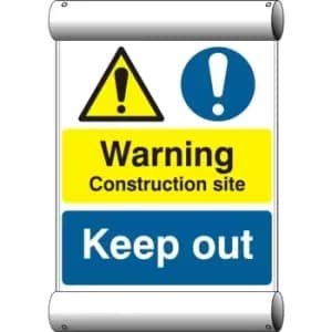 Warning Construction Site Keep Out - Ban (670 x 1000mm)
