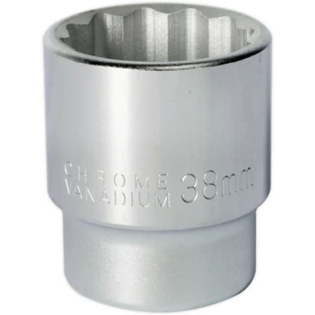 Loops 38mm Forged Steel Drive Socket - 3/4" Square Drive - Chrome Vanadium Socket Metallics